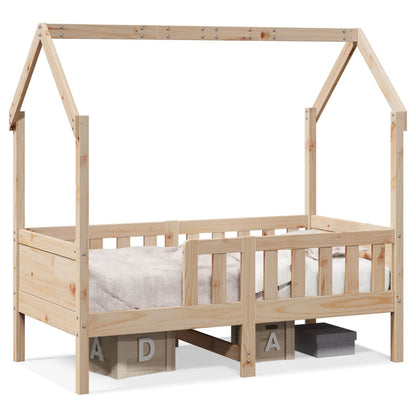 Kids' House Bed Frame 80x160 cm Solid Wood Pine