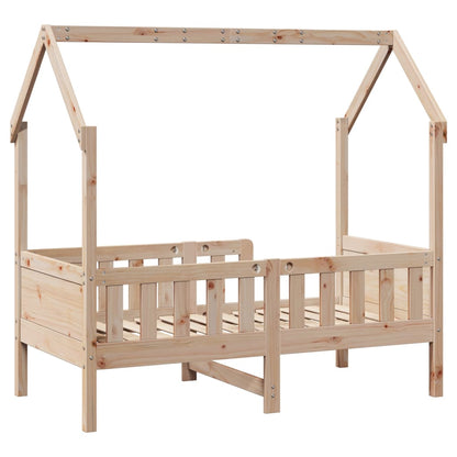 Kids' House Bed Frame 80x160 cm Solid Wood Pine