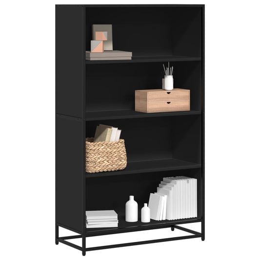 Bookcase Black 80.5x35x139 cm Engineered Wood