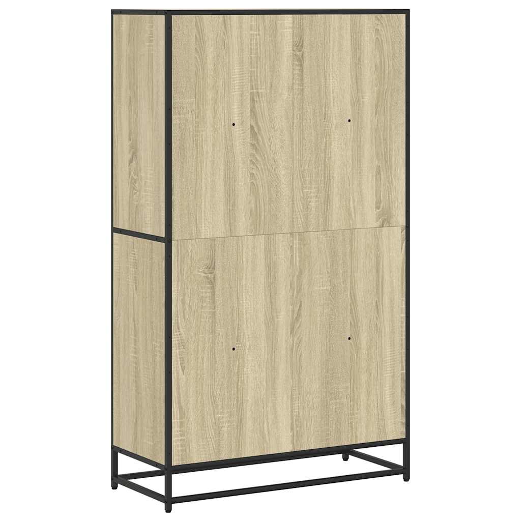 Bookcase Sonoma Oak 80.5x35x139 cm Engineered Wood