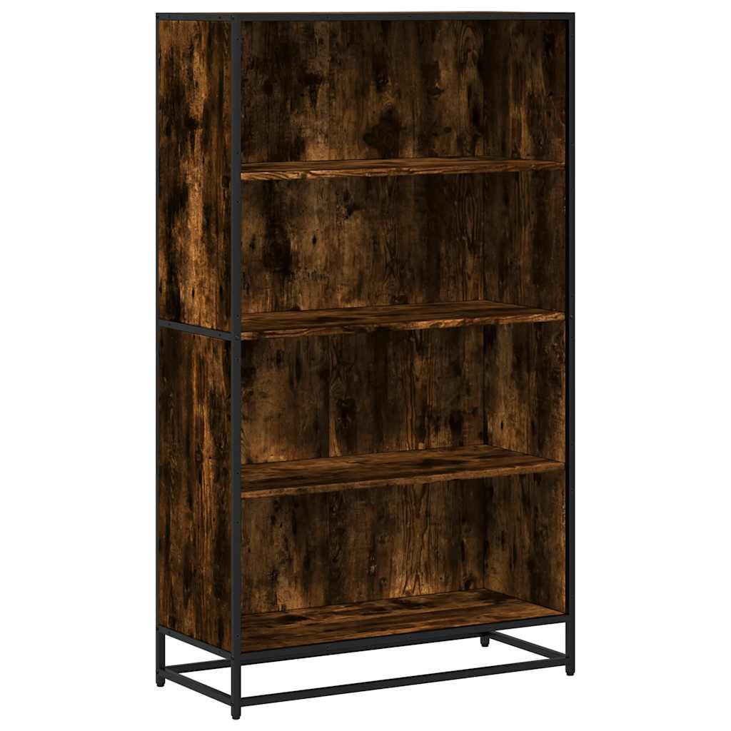 Bookcase Smoked Oak 80.5x35x139 cm Engineered Wood