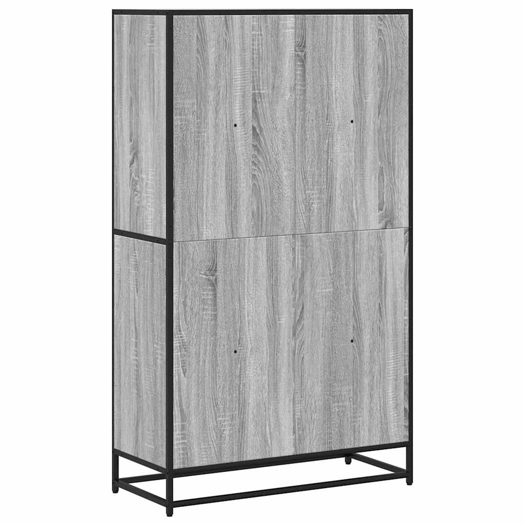 Bookcase Grey Sonoma 80.5x35x139 cm Engineered Wood