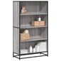 Bookcase Grey Sonoma 80.5x35x139 cm Engineered Wood