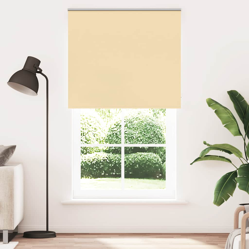 Roller Blind Blackout Beige 120x210 cm Fabric Width 116.6 cm Polyester