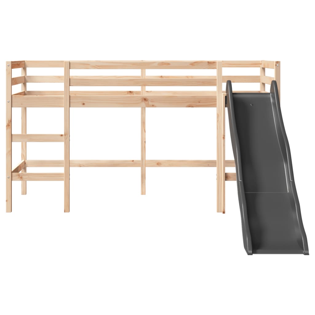 Kids' Loft Bed without Mattress 80x200 cm Solid Wood Pine