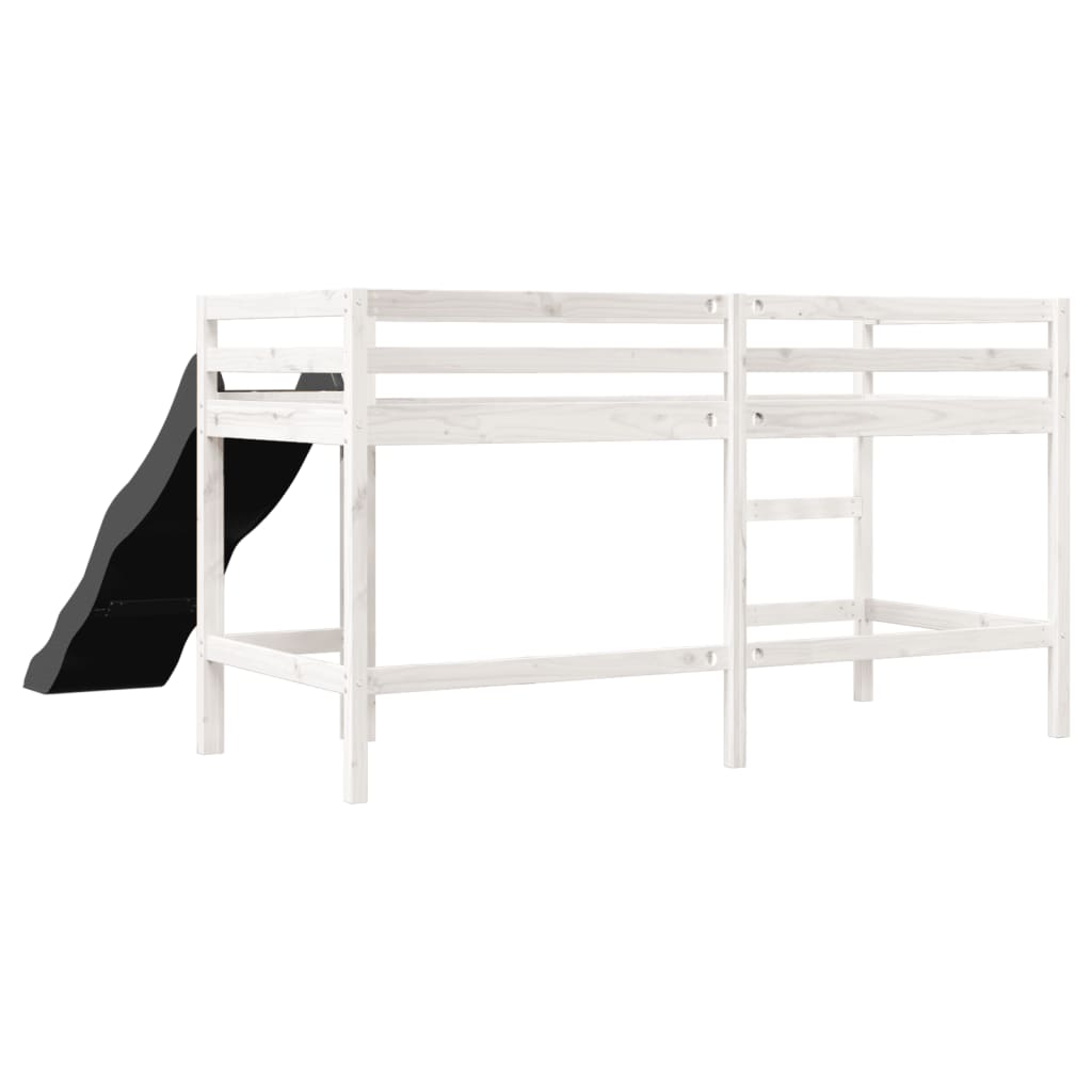 Kids' Loft Bed without Mattress White 80x200 cm Solid Wood Pine