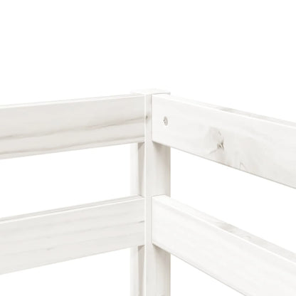 Kids' Loft Bed without Mattress White 80x200 cm Solid Wood Pine