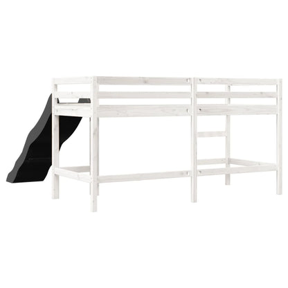 Kids' Loft Bed without Mattress White 90x200 cm Solid Wood Pine