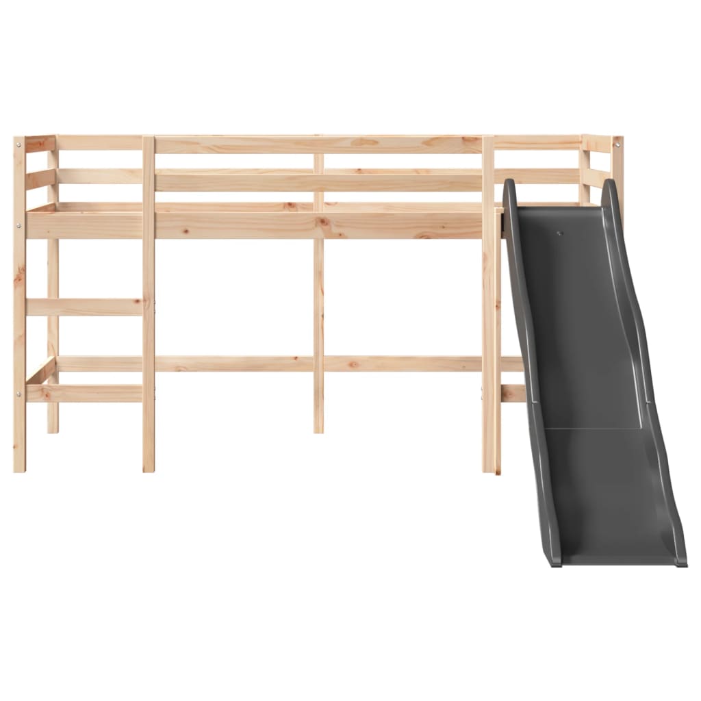 Kids' Loft Bed without Mattress 90x190 cm Solid Wood Pine