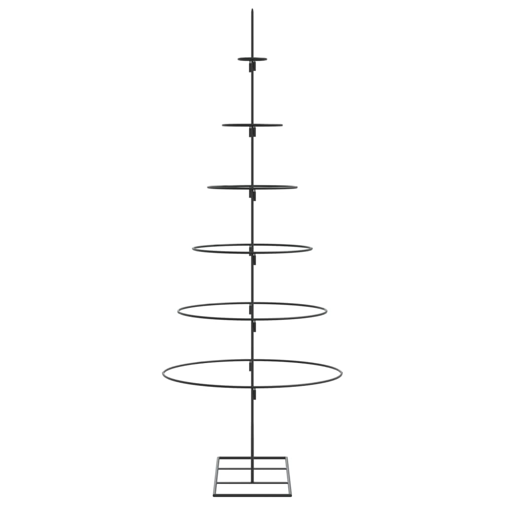 Metal Christmas Tree for Decoration Black 150 cm