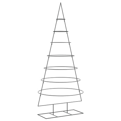 Metal Christmas Tree for Decoration Black 210 cm