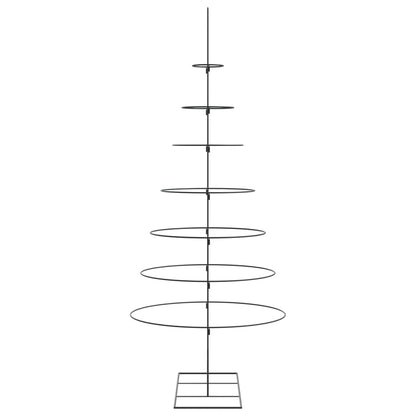 Metal Christmas Tree for Decoration Black 210 cm