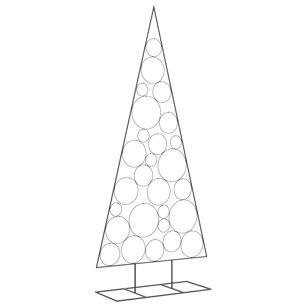 Metal Christmas Tree for Decoration Black 210 cm