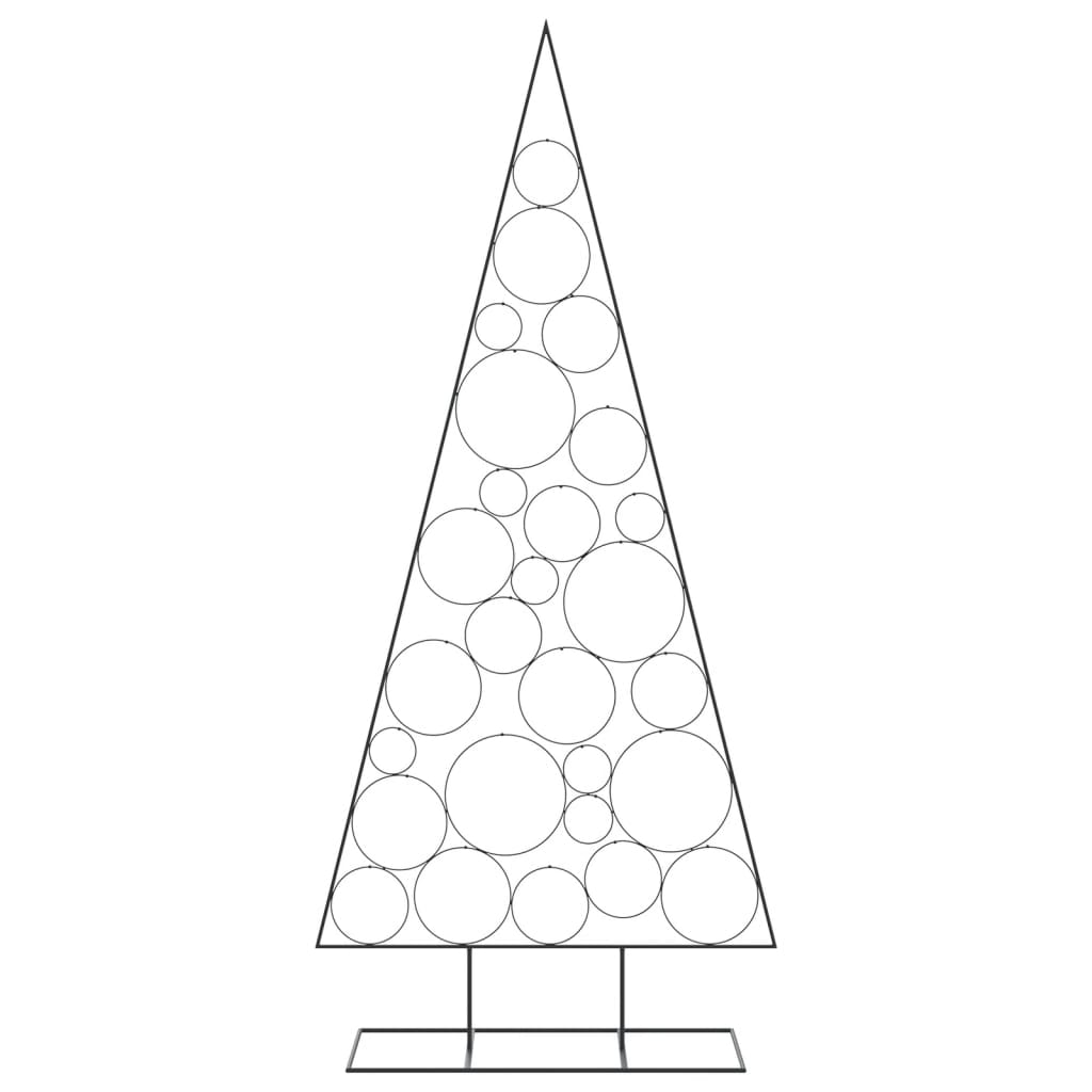 Metal Christmas Tree for Decoration Black 210 cm