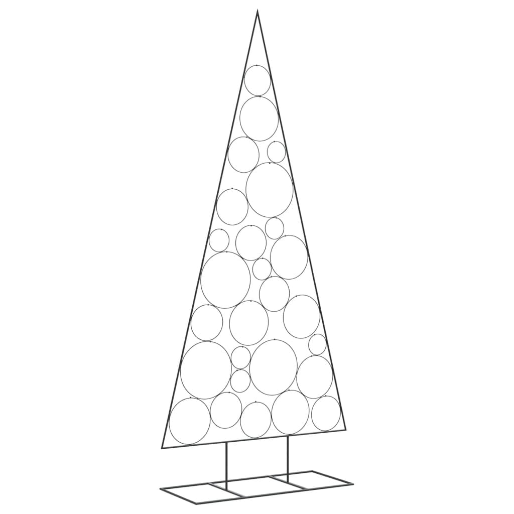 Metal Christmas Tree for Decoration Black 210 cm