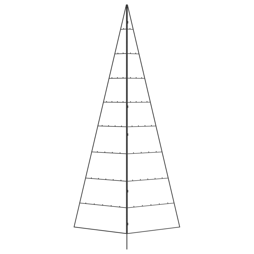 Metal Christmas Tree for Decoration Black 210 cm