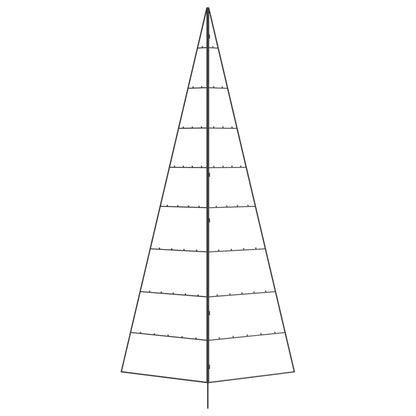 Metal Christmas Tree for Decoration Black 210 cm