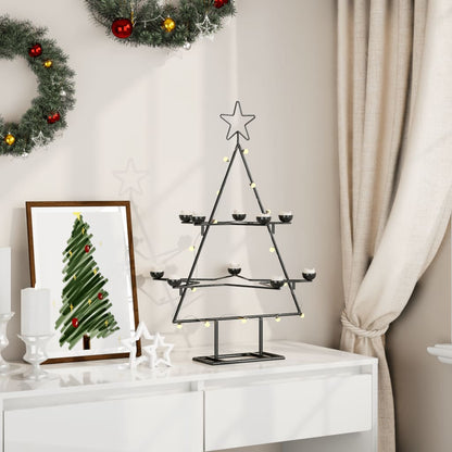 Metal Christmas Tree for Decoration Black 75 cm