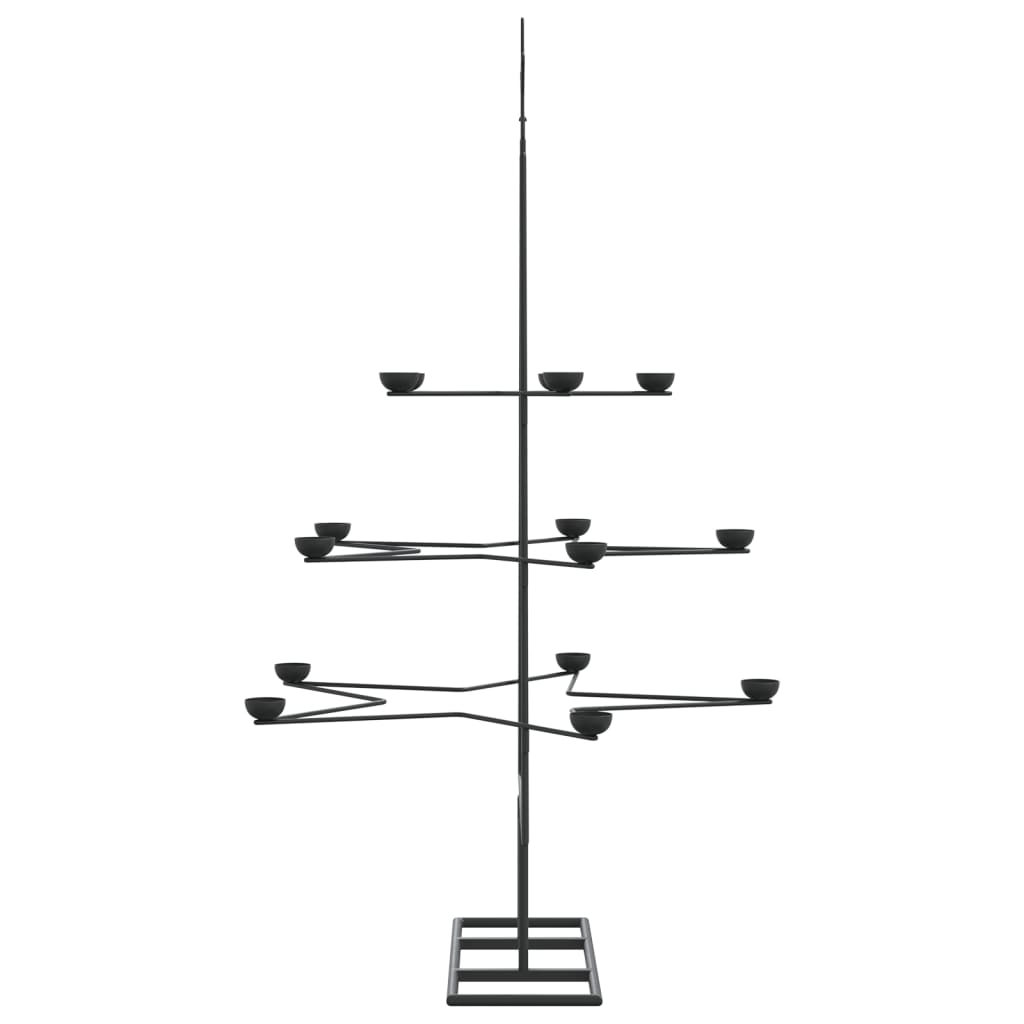 Metal Christmas Tree for Decoration Black 105 cm