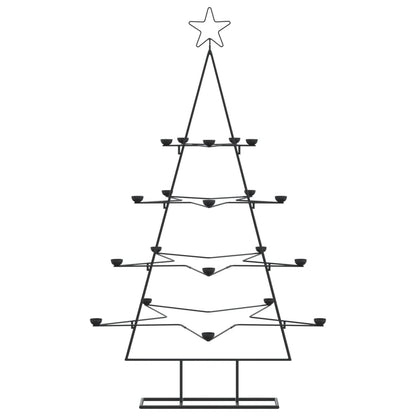 Metal Christmas Tree for Decoration Black 140 cm