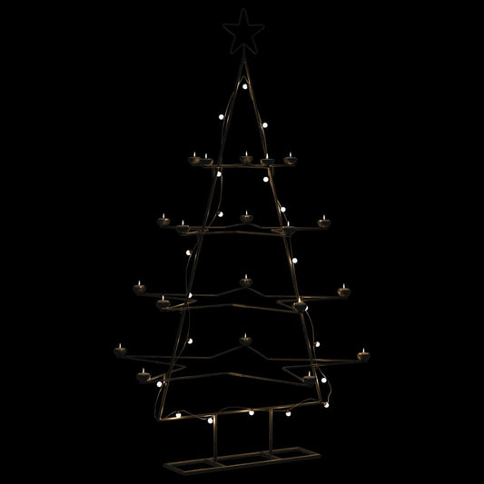 Metal Christmas Tree for Decoration Black 140 cm