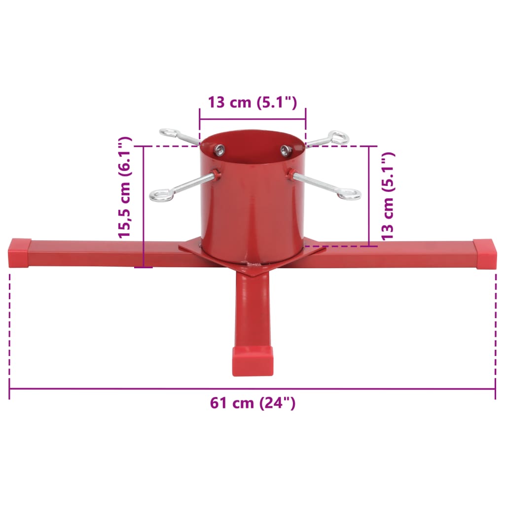 Christmas Tree Stand Red 61x61x15.5 cm