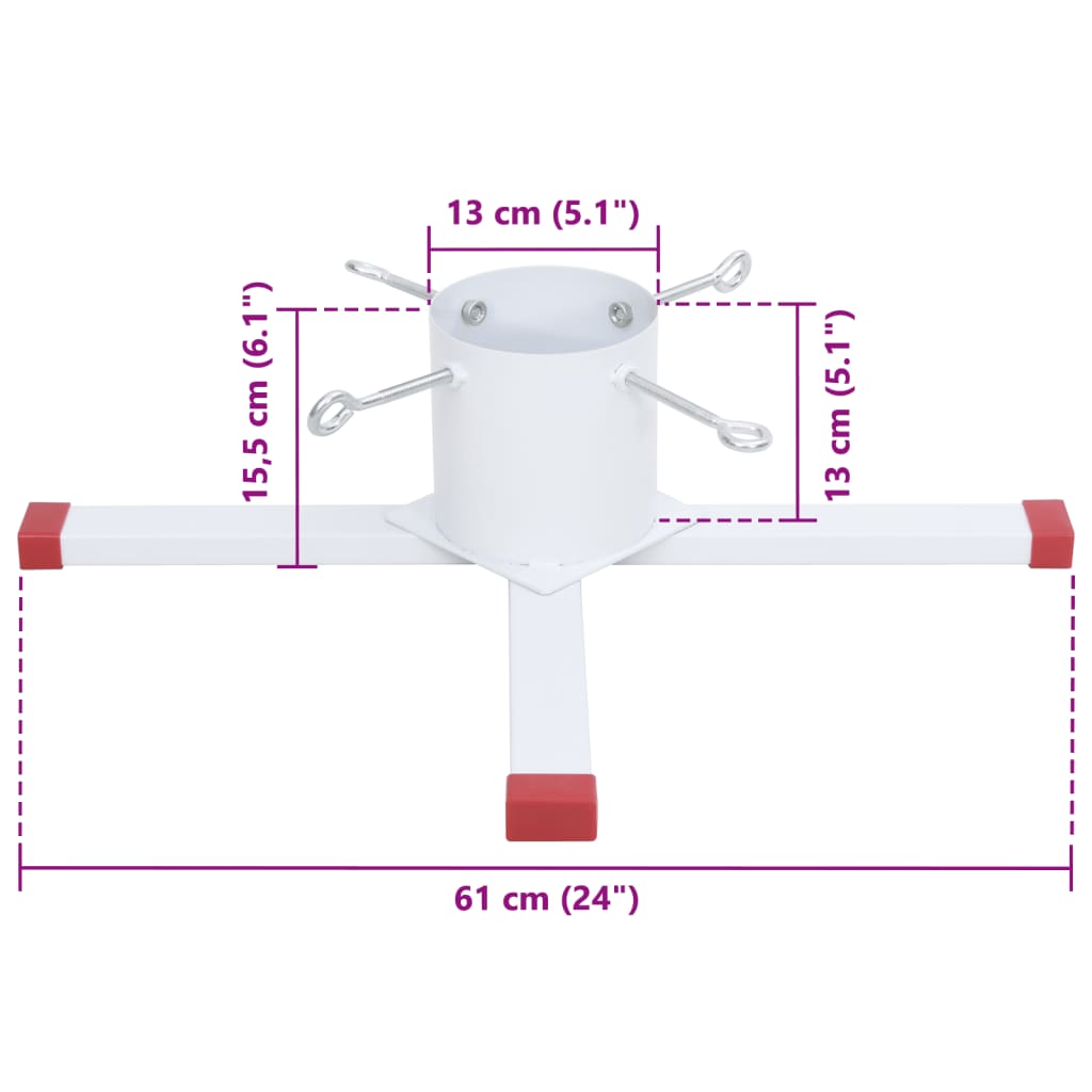 Christmas Tree Stand White 61x61x15.5 cm