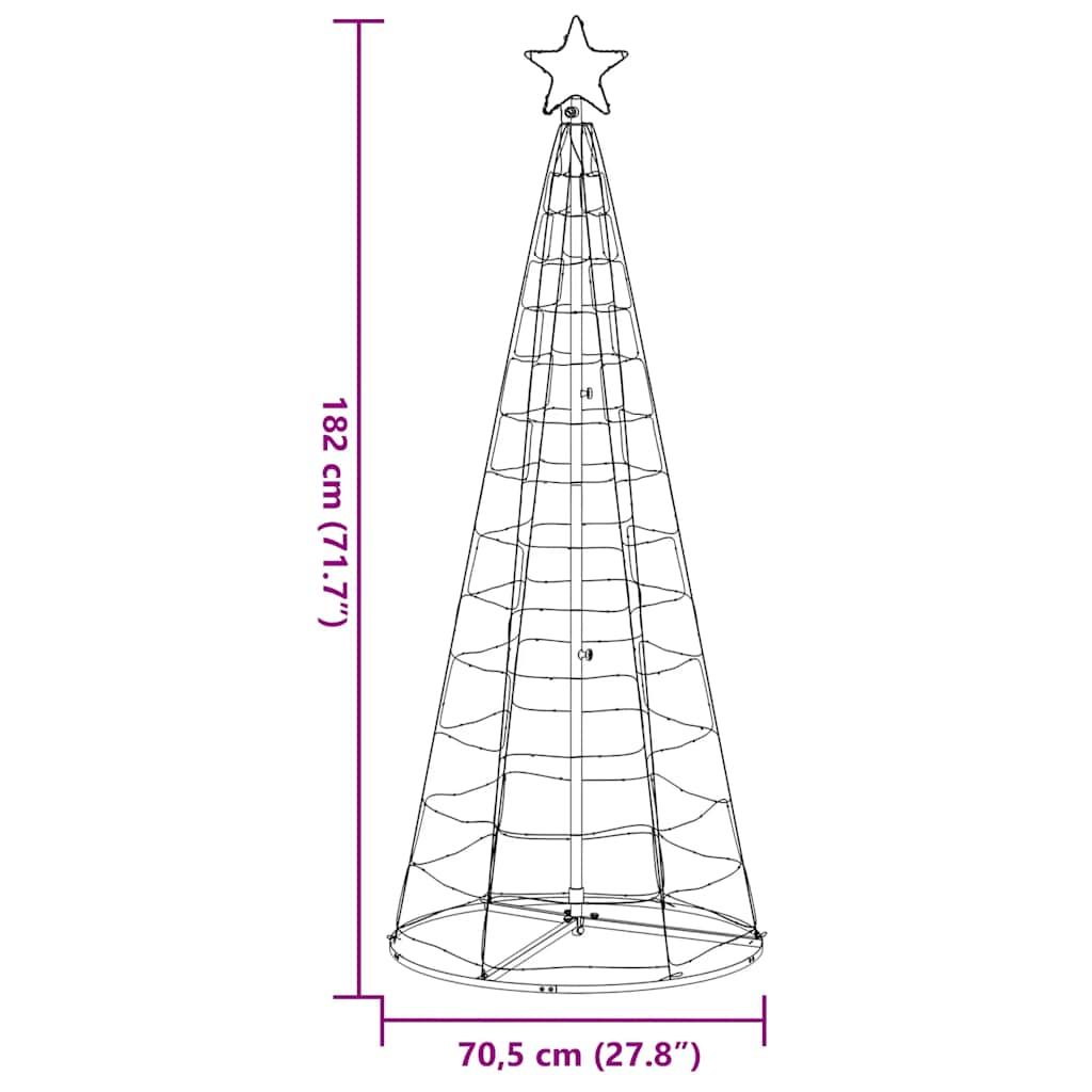 Christmas Tree Light Cone 200 LEDs Warm White 182 cm