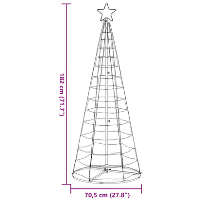 Christmas Tree Light Cone 200 LEDs Colorful 182 cm