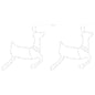 Christmas Lights Reindeer Silhouette 2 pcs 35 LEDs Warm White