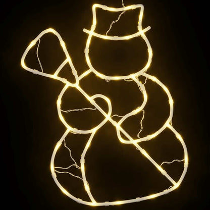 Christmas Lights Snowman Silhouette 2 pcs 35 LEDs Warm White