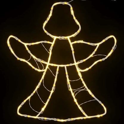 Christmas Lights Angel Silhouette 2 pcs 50 LEDs Warm White