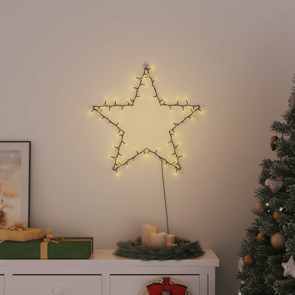 Christmas Lights Star Silhouette 80 LEDs Warm White