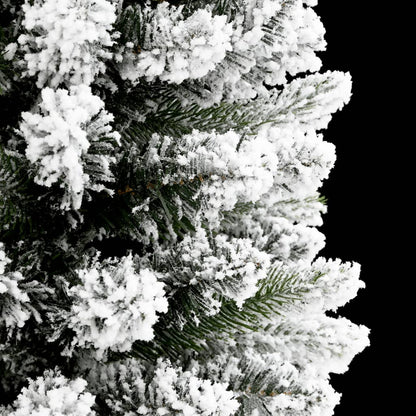 Artificial Slim Christmas Tree with Flocked Snow 120 cm PVC&PE