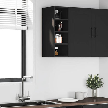 Hanging Cabinet Black 20x29.5x60 cm Engineered Wood