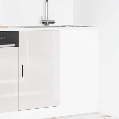 Kitchen Base Cabinet Porto High Gloss White Engineered Wood