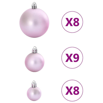 Christmas Baubles 100 pcs Pink Ø3/4/6 cm