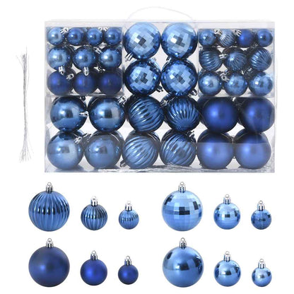 Christmas Baubles 100 pcs Blue Ø3/4/6 cm