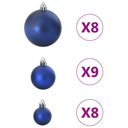 Christmas Baubles 100 pcs Blue Ø3/4/6 cm