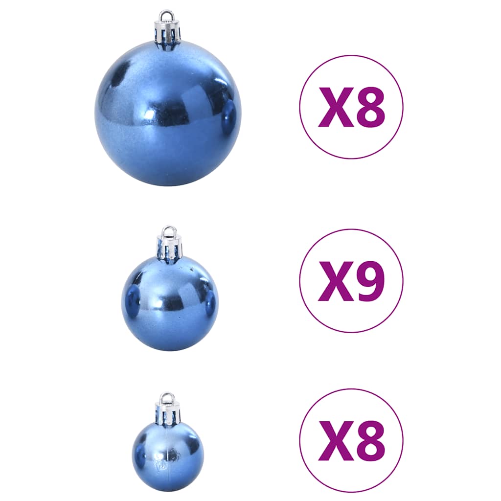 Christmas Baubles 100 pcs Blue Ø3/4/6 cm