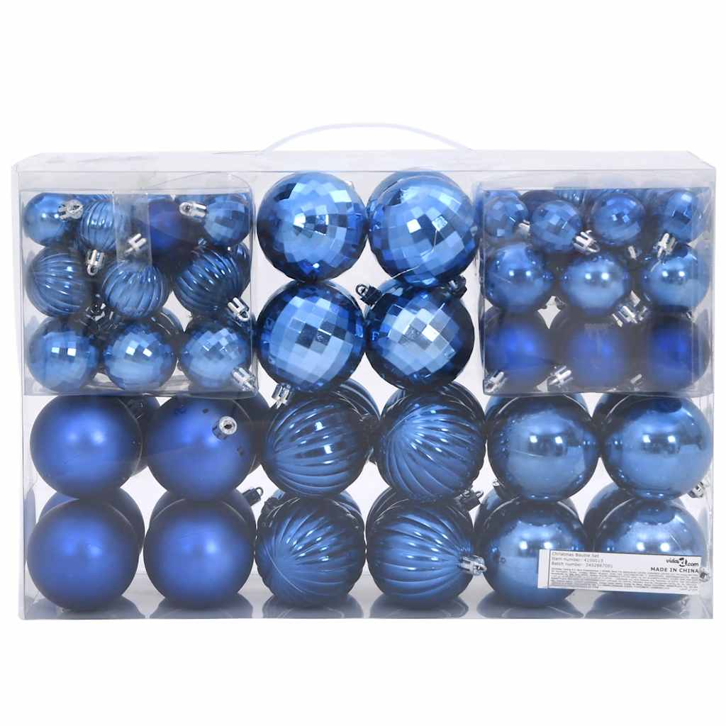 Christmas Baubles 100 pcs Blue Ø3/4/6 cm