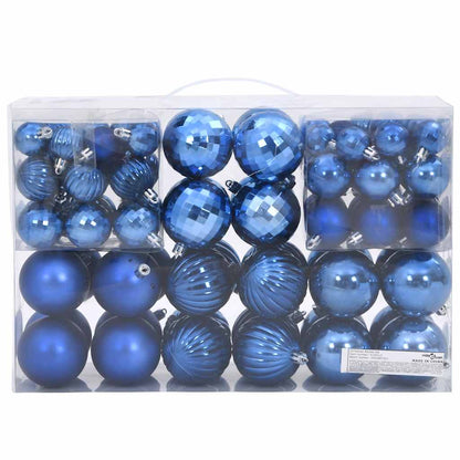 Christmas Baubles 100 pcs Blue Ø3/4/6 cm