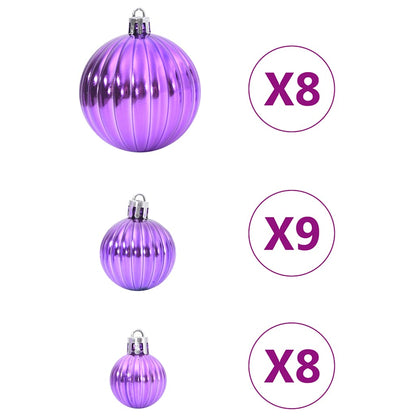 Christmas Baubles 100 pcs Lila Ø3/4/6 cm