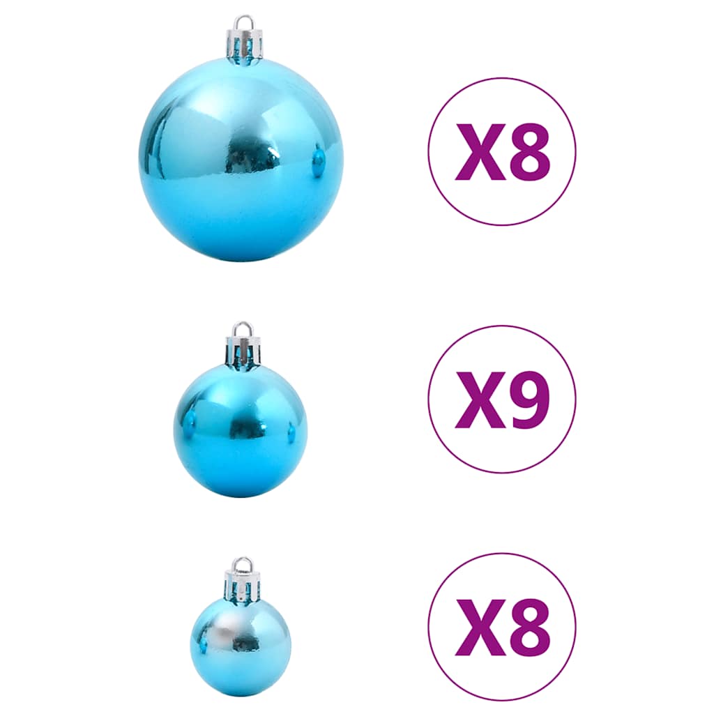 Christmas Baubles 100 pcs Turquoise Ø3/4/6 cm