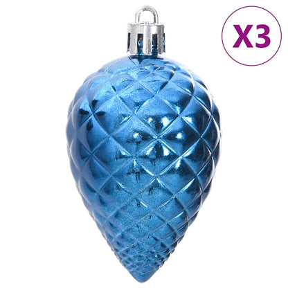 Christmas Baubles 98 pcs Blue Ø3/4/6 cm