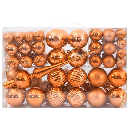 Christmas Baubles 98 pcs Copper Ø3/4/6 cm