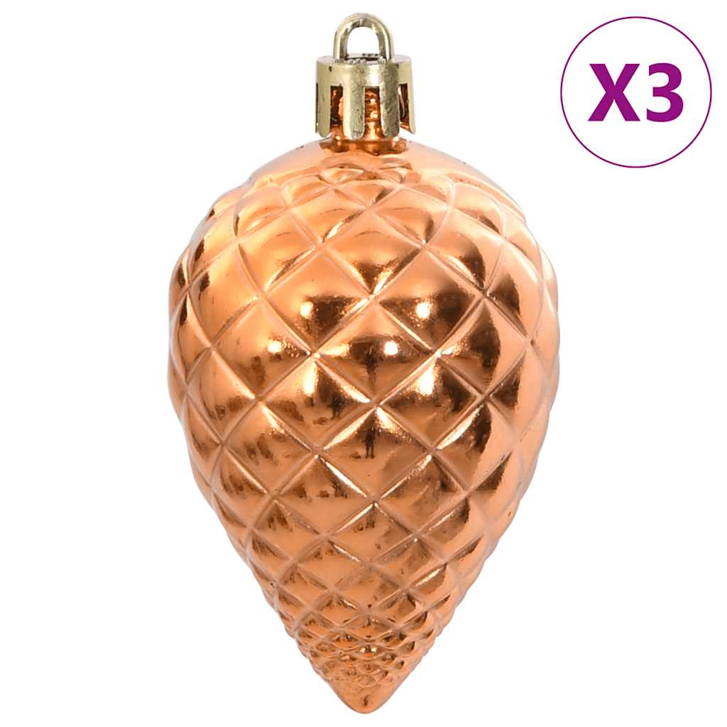 Christmas Baubles 98 pcs Copper Ø3/4/6 cm