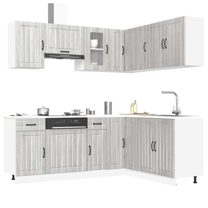 11 Piece Kitchen Cabinet Set Kalmar Grey Sonoma Engineered Wood