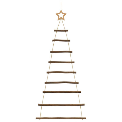 vidaXL Hanging Christmas Trees with Top Stars 2 pcs 55x120 cm Natural Branch