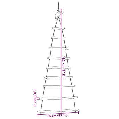 vidaXL Hanging Christmas Trees with Top Stars 2 pcs 55x120 cm Natural Branch